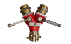 Controlled 45° wye dividers - Aluminium With (BR) Adaptors